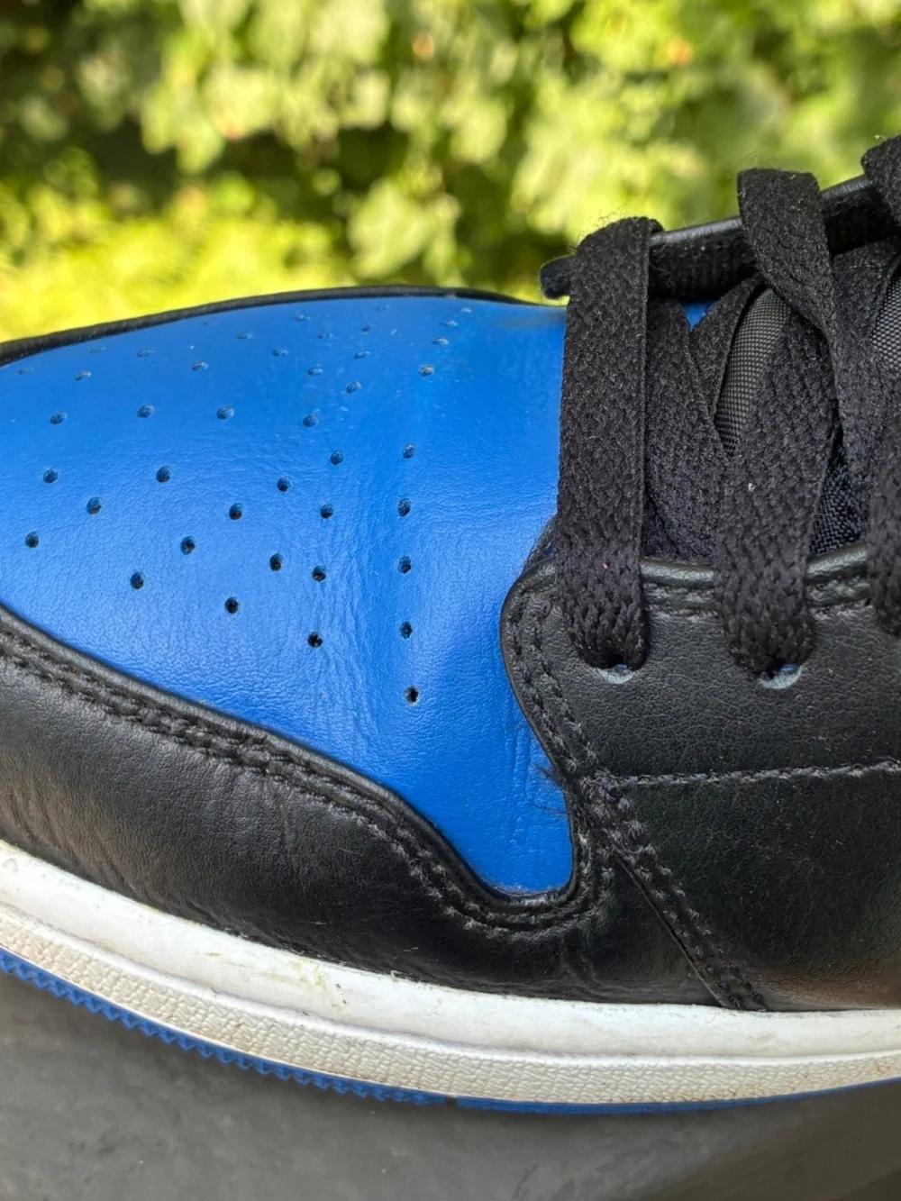 Size 10 Black & Royal Blue Air Jordan 1 Mid